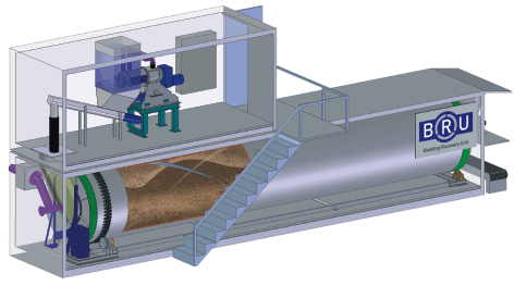 Фильтрационно-сушильная установка  FUN BRU для переработки навоза КРС